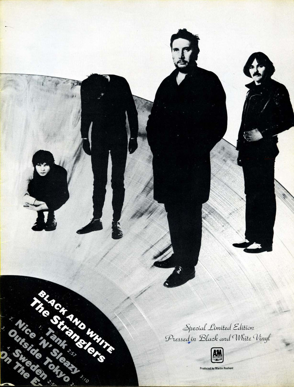 The Stranglers - Black & White Vinyl A&M Ad