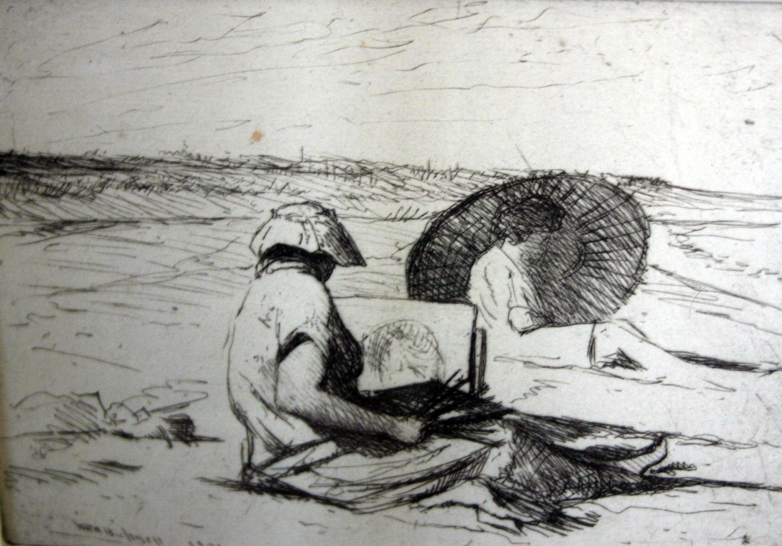 Artist on the Beach by William Bicknell