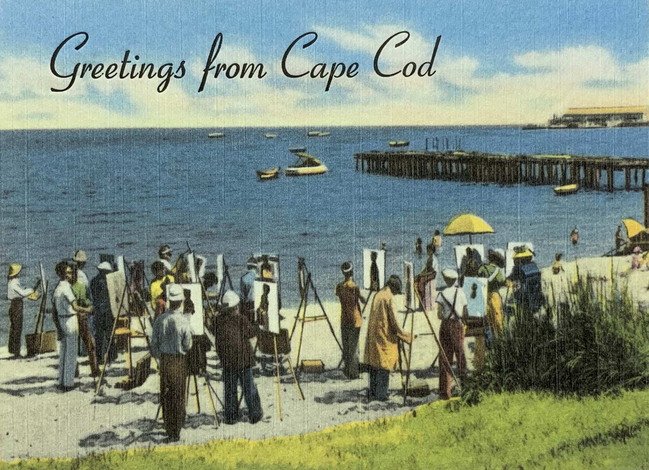 School on the Provincetown Beach - Postcard