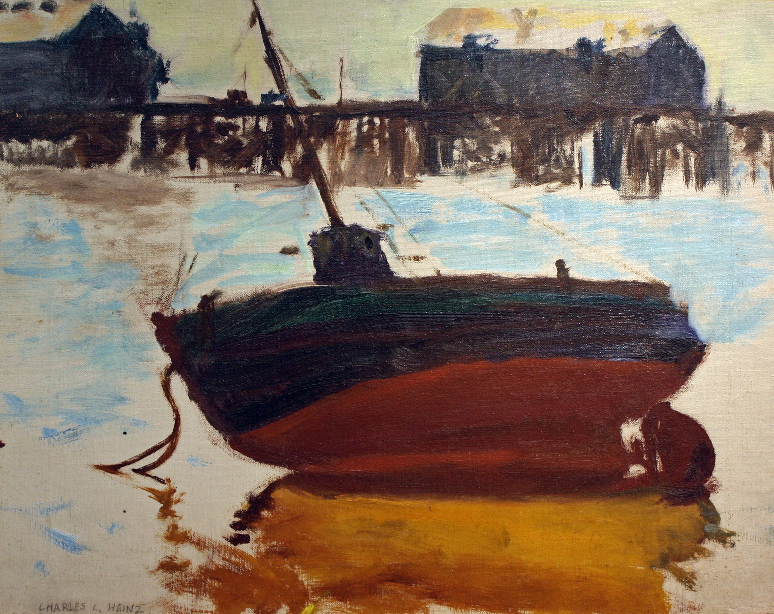 Charles Heinz - Boat At Low Tide