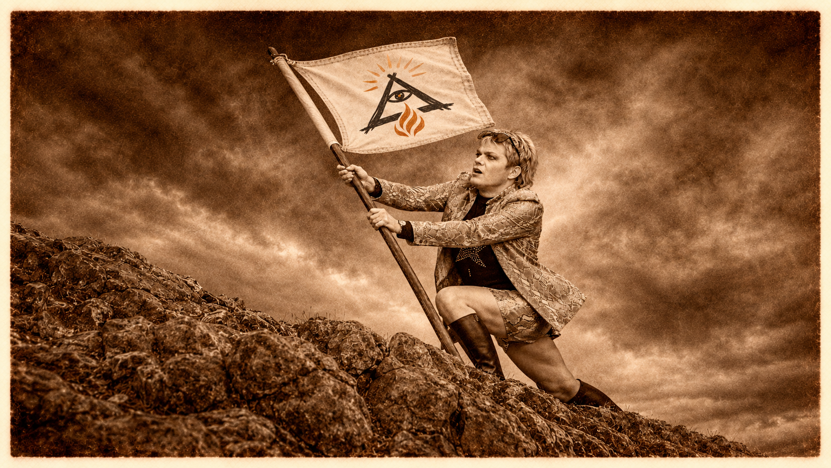 Suzy Eddie Izzard Planting The Flag