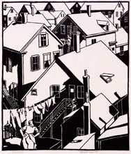 Mildred McMillen - Provincetown Housetops - 1918