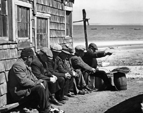 John Collier - Portuguese Dory Fishermen Gossiping in the Sun - 1942