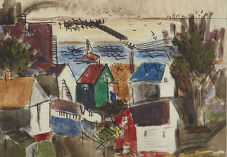 Karl Knaths - Provincetown Houses and Weirs - 1930