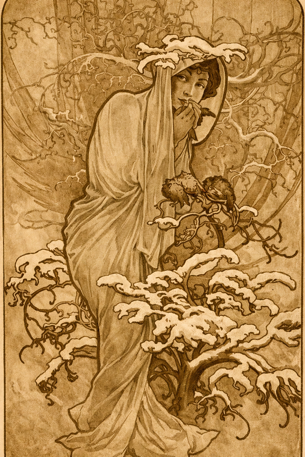 Alphons Mucha - Winter