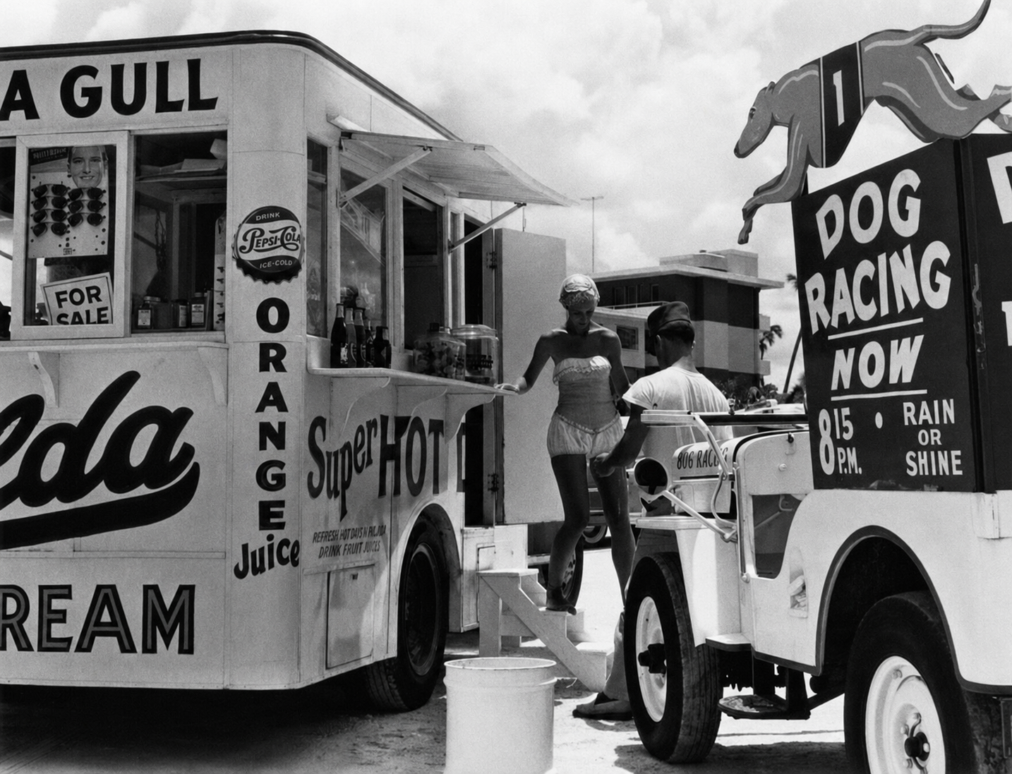 Super Hot Refreshments Stand by Berenice Abbott - 1954