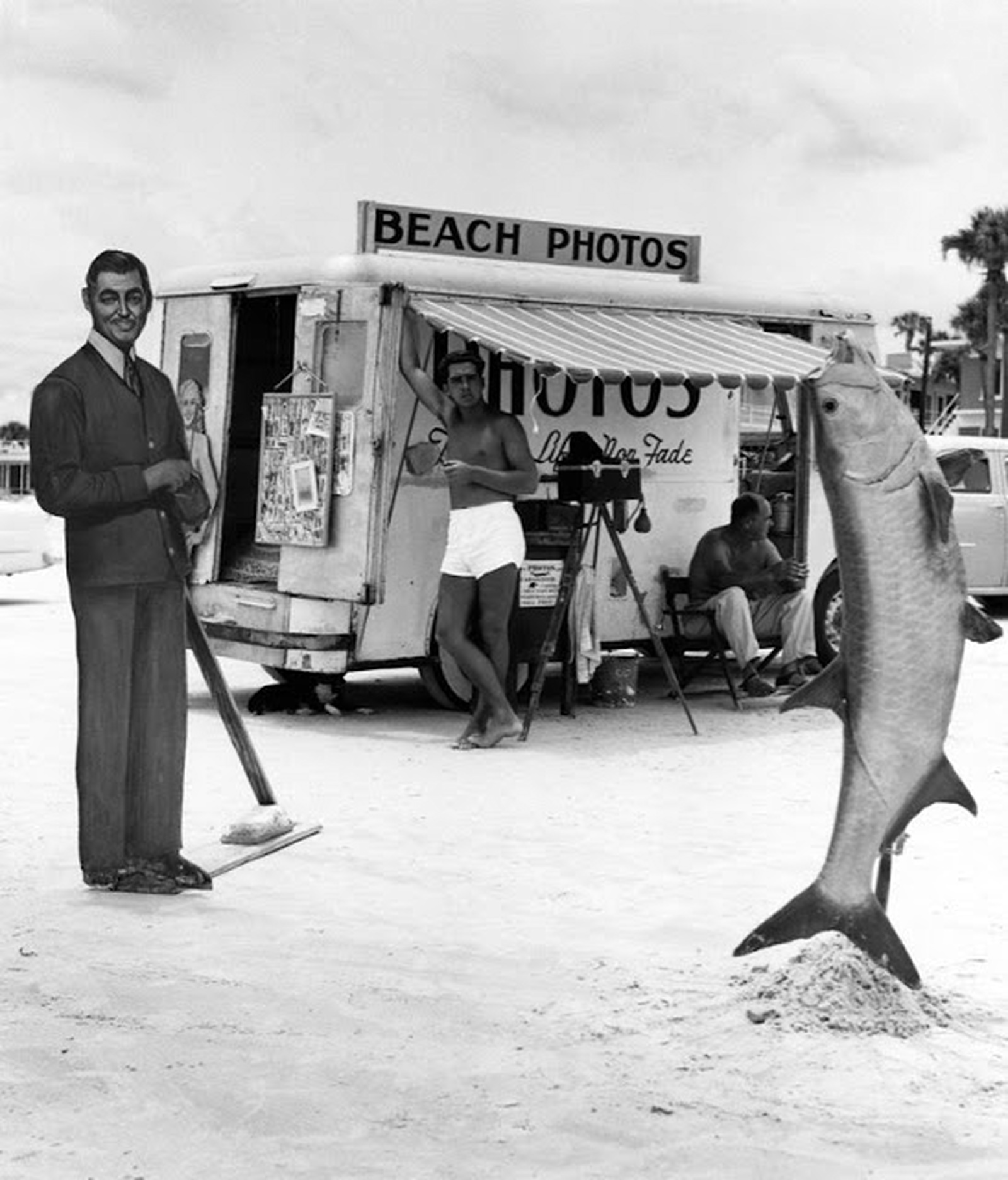 Beach Photos with Fish, Daytona Beach, Florida by Berenice Abbott