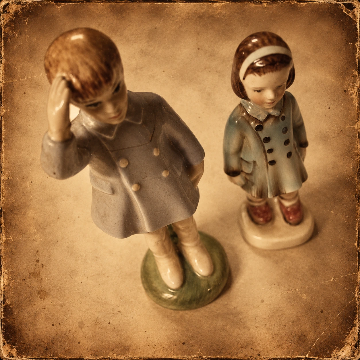 John John and Caroline Kennedy Figurines