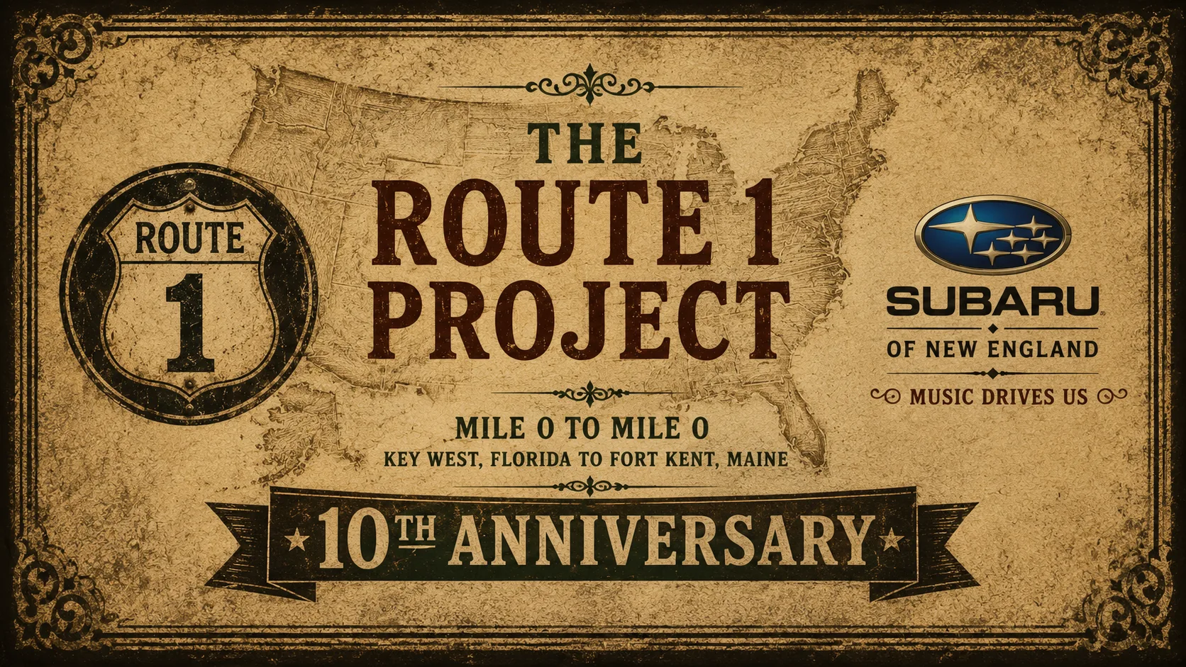 The Route 1 Project 10th Anniversary with Subaru of New England and Music Drives Us